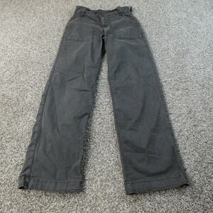 American Eagle Jeans Womens 000 Black Gray Pants Stovepipe Baggy Stretch Flex